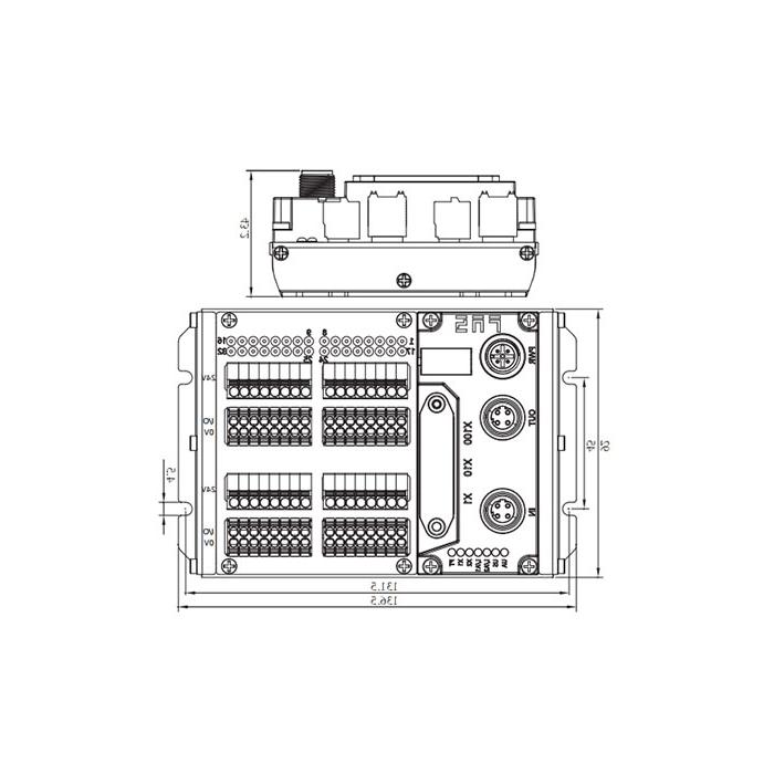 CC-Link协议、IP20、32DI/DO 自适应配置、NPN、端子式、远程模块、009D51